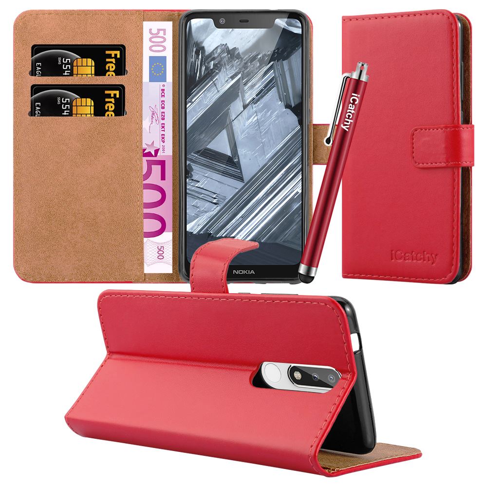 For Nokia 5.1 Phone Case Leather Wallet Book Flip Folio Stand View Cover - Picture 38 of 46