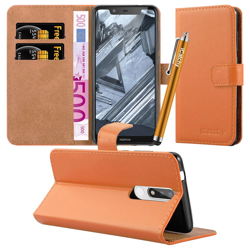 For Nokia 5.1 Phone Case Leather Wallet Book Flip Folio Stand View Cover - Picture 29 of 46
