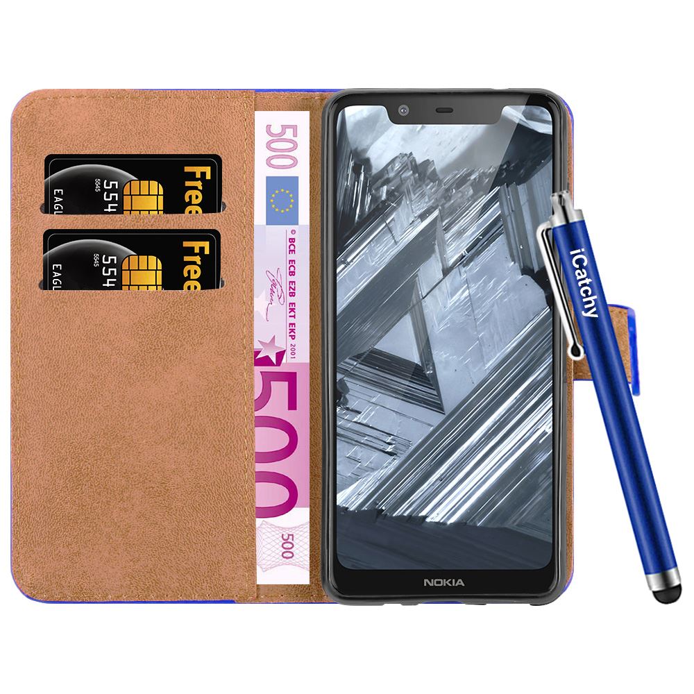 For Nokia 5.1 Phone Case Leather Wallet Book Flip Folio Stand View Cover - Picture 18 of 46
