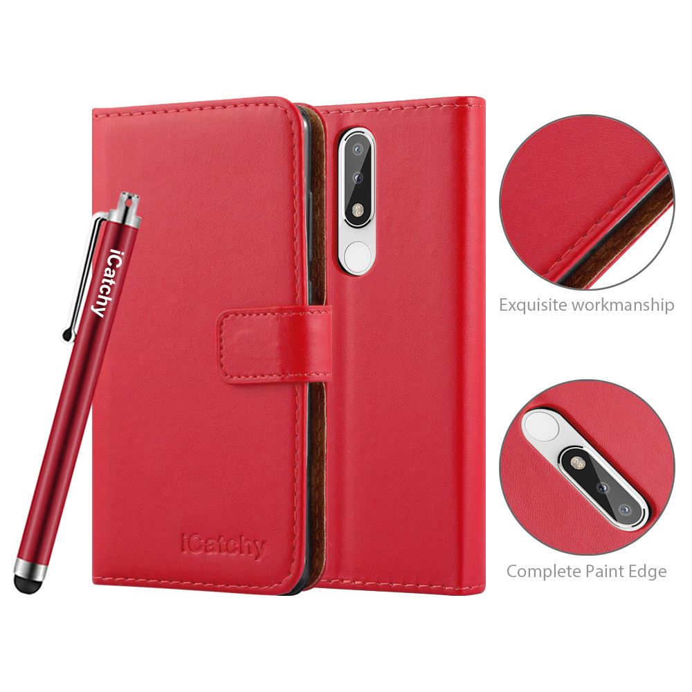 For Nokia 5.1 Phone Case Leather Wallet Book Flip Folio Stand View Cover - Picture 39 of 46
