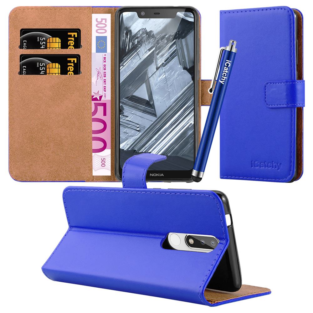 For Nokia 5.1 Phone Case Leather Wallet Book Flip Folio Stand View Cover - Picture 11 of 46