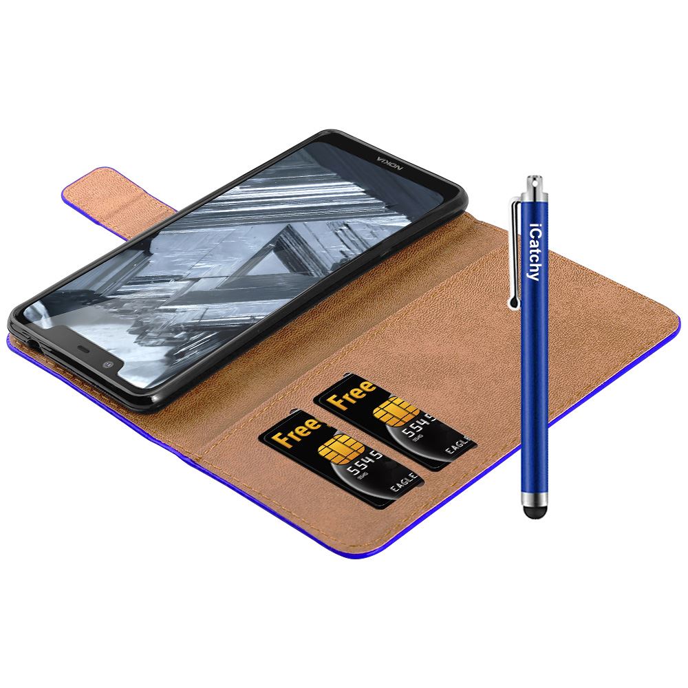 For Nokia 5.1 Phone Case Leather Wallet Book Flip Folio Stand View Cover - Picture 16 of 46
