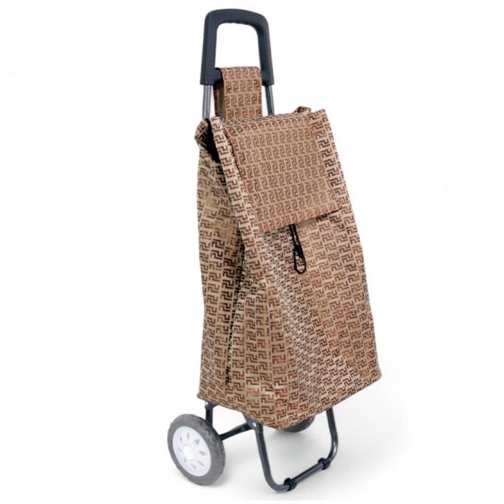 50L Shopping Trolley Large Lightweight Folding Waterproof Bag 2 Wheels Roll Cart - Picture 15 of 18
