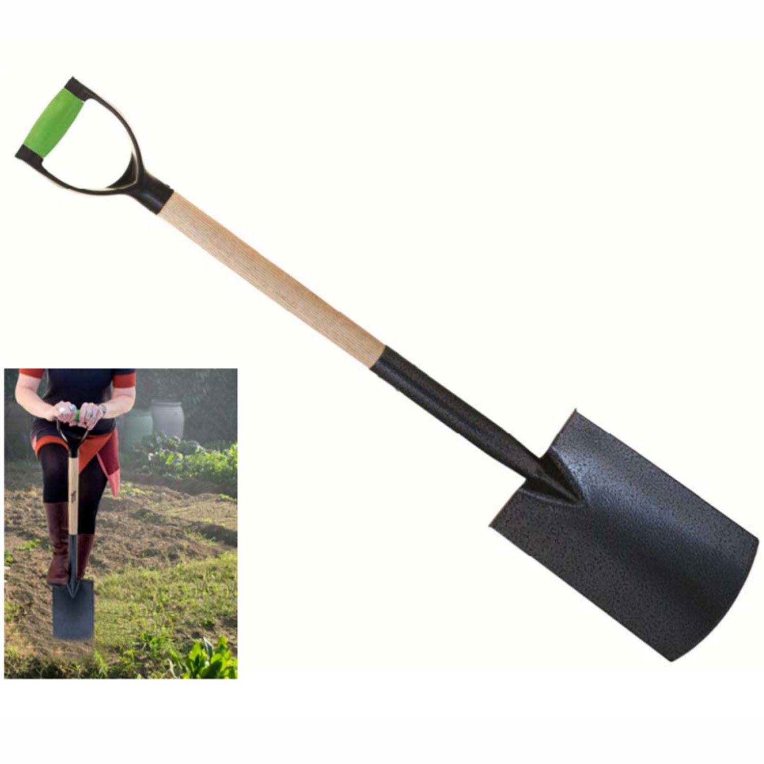 Garden Digging Spade Fork Shovel Border Edging Farm Carbon Stainless