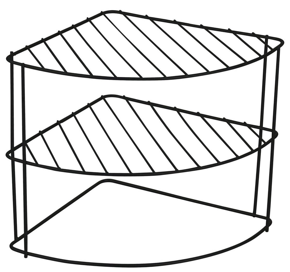 3 TIER CORNER KITCHEN PLATE RACK CUPBOARD SHELF INSERT ORGANISER