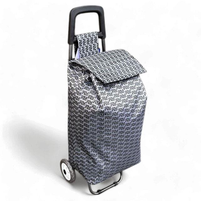 50L Shopping Trolley Large Lightweight Folding Waterproof Bag 2 Wheels Roll Cart - Picture 11 of 18