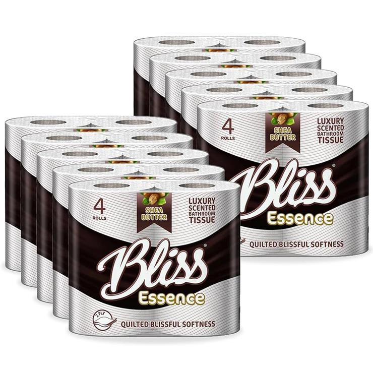 40 x Bliss Essence Scented Luxury Quilted 2Ply Bathroom Toilet Tissue Paper Roll - Picture 13 of 15