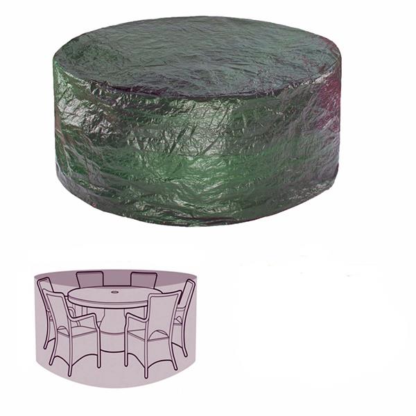 Faboer Large Round Outdoor Garden Patio Table Chairs Set Furniture