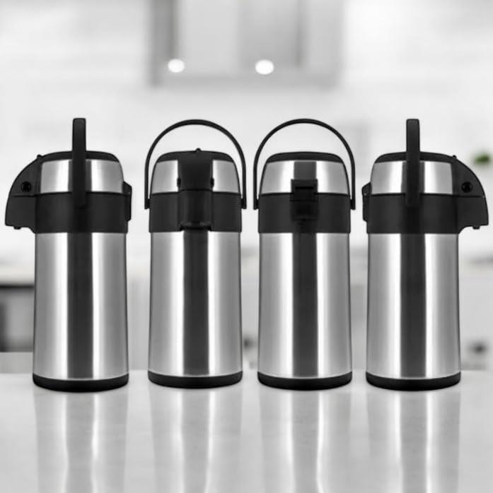 3L/5L Stainless Steel Airpot Hot Tea Coffee Drinks Vacuum Flask Jug Pump Teapots - Picture 15 of 19