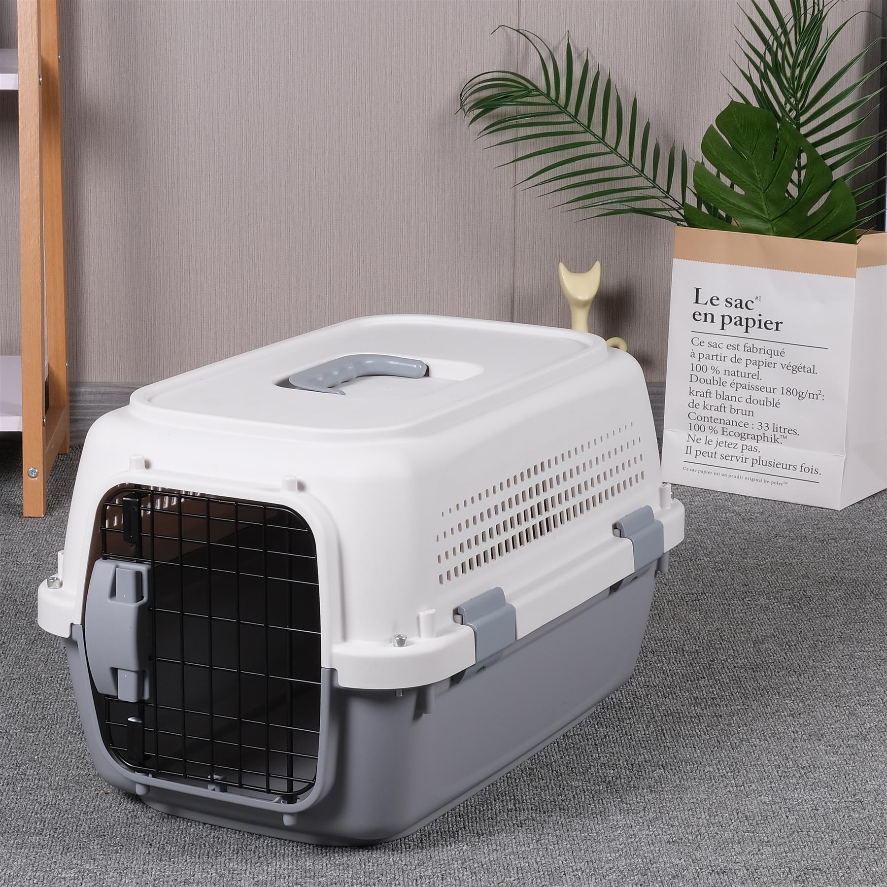 Large Pet Carrier Outdoor Travel Animal Transport Carry Cat Dog Basket Crate Box - Picture 8 of 14