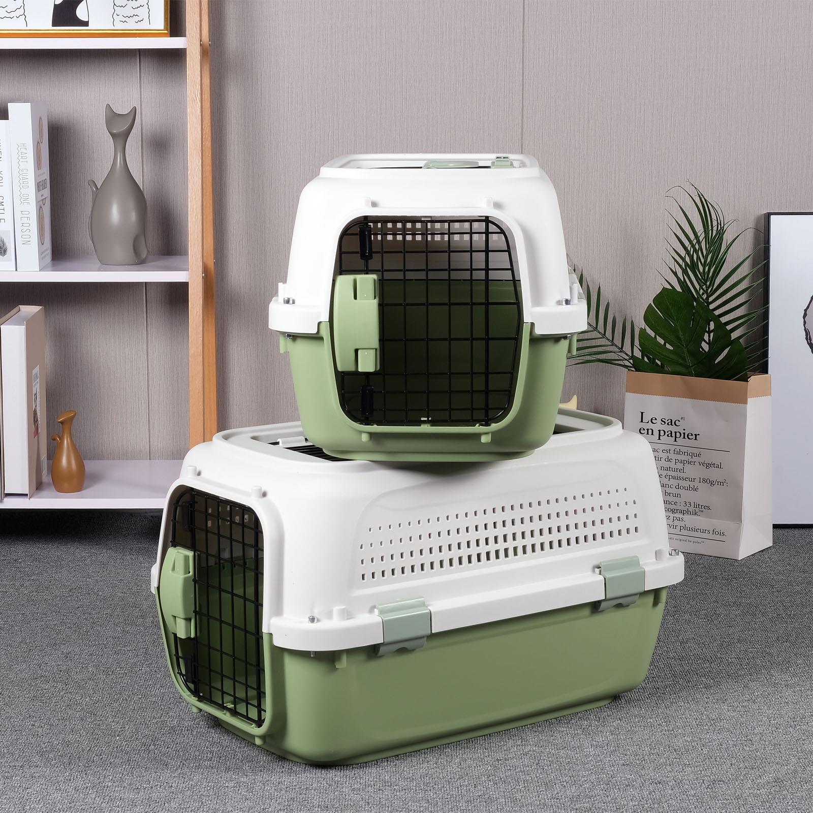 Large Pet Carrier Outdoor Travel Animal Transport Carry Cat Dog Basket Crate Box - Picture 5 of 14