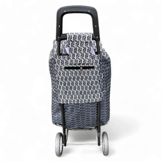 50L Shopping Trolley Large Lightweight Folding Waterproof Bag 2 Wheels Roll Cart - Picture 12 of 18