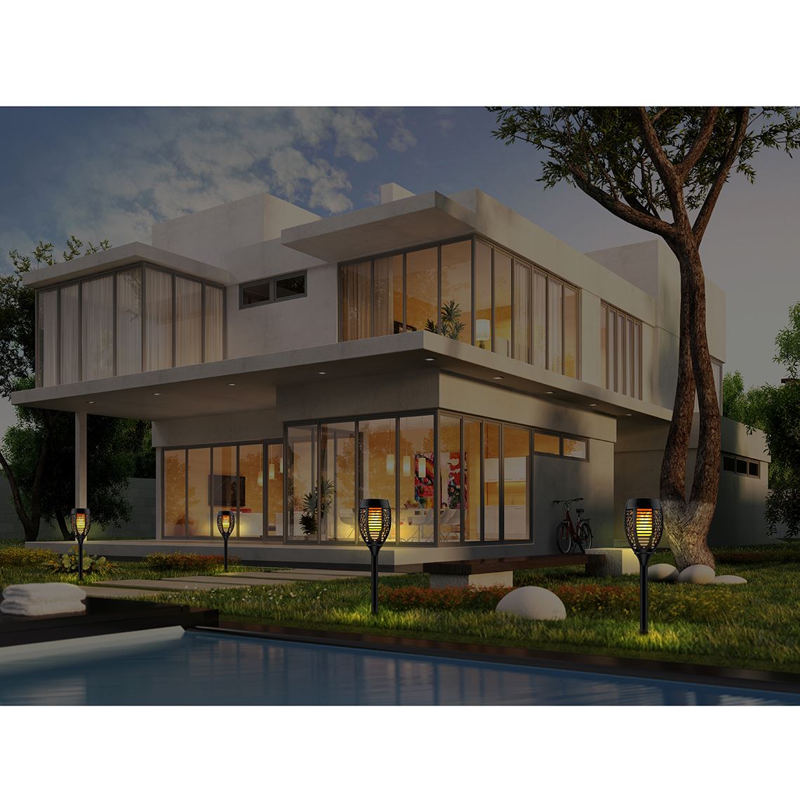 Solar Lights 12 x SOLAR POWERED FENCE BROWN LIGHTS WALL DOOR STEP LED LIGHT OUTDOOR GARDEN