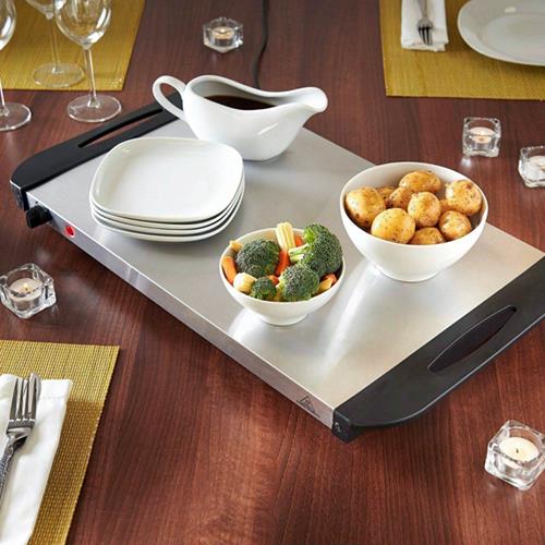2 x BUFFET WARMER FOOD SERVER 300W STAINLESS STEEL 2.5L PAN LARGE HOT PLATE TRAY