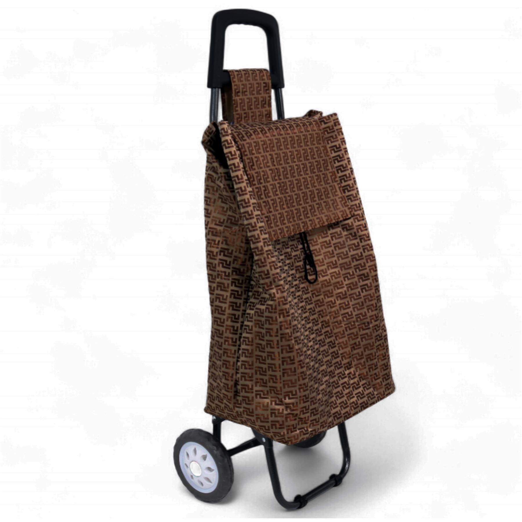 50L Shopping Trolley Large Lightweight Folding Waterproof Bag 2 Wheels Roll Cart - Picture 5 of 18