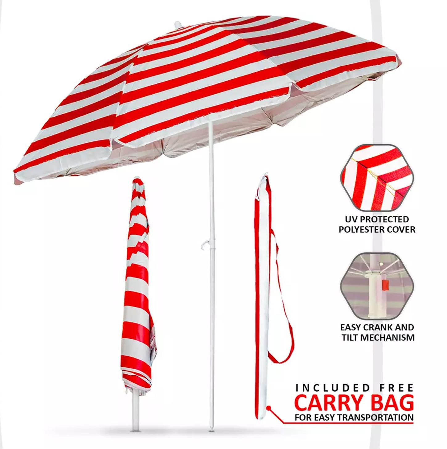 1.9M Garden Parasol Mandala Umbrella Tilt Outdoor Sun Shade Canopy Outdoor Patio - Picture 17 of 21