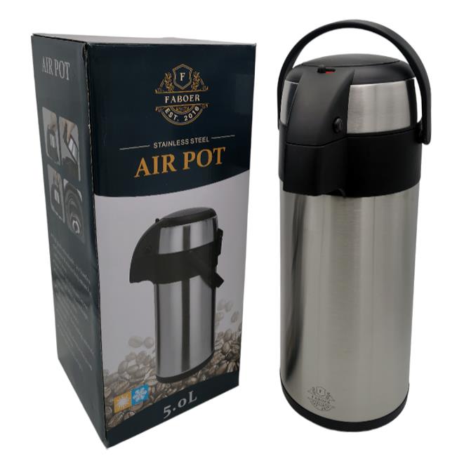 3L/5L Stainless Steel Airpot Hot Tea Coffee Drinks Vacuum Flask Jug Pump Teapots - Picture 16 of 19