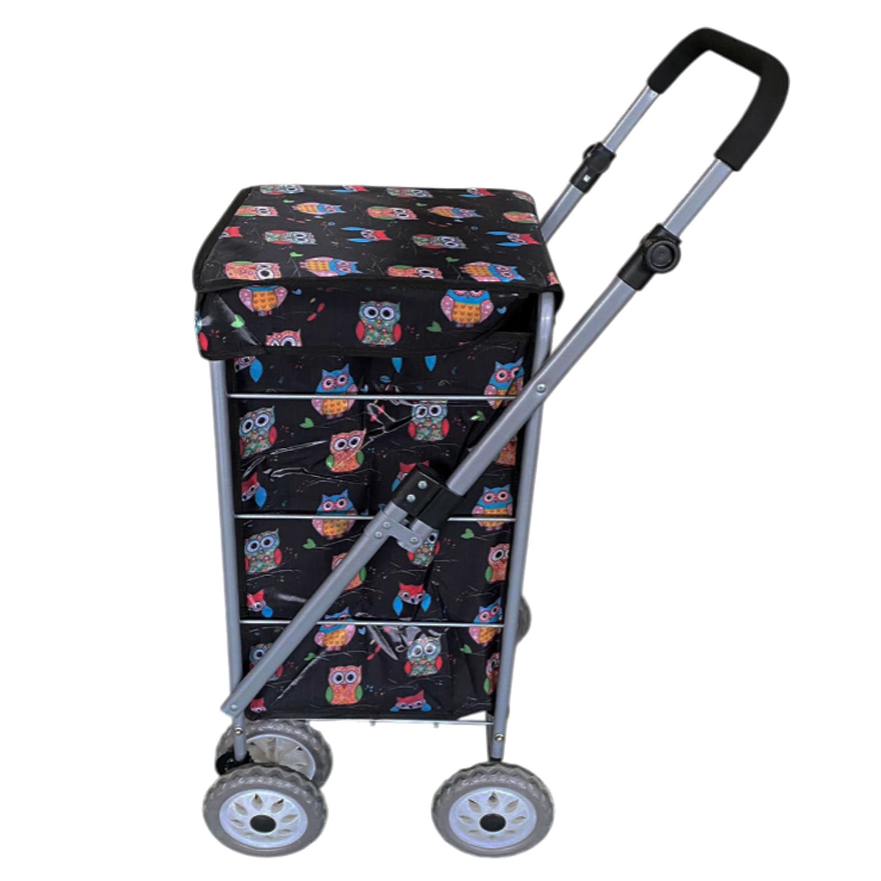 Large 6 Wheels Shopping Trolley Folding Cart Lightweight Travel Grocery Trolley - Picture 12 of 20