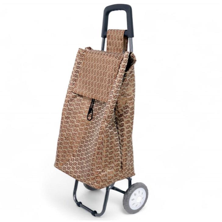 50L Shopping Trolley Large Lightweight Folding Waterproof Bag 2 Wheels Roll Cart - Picture 18 of 18