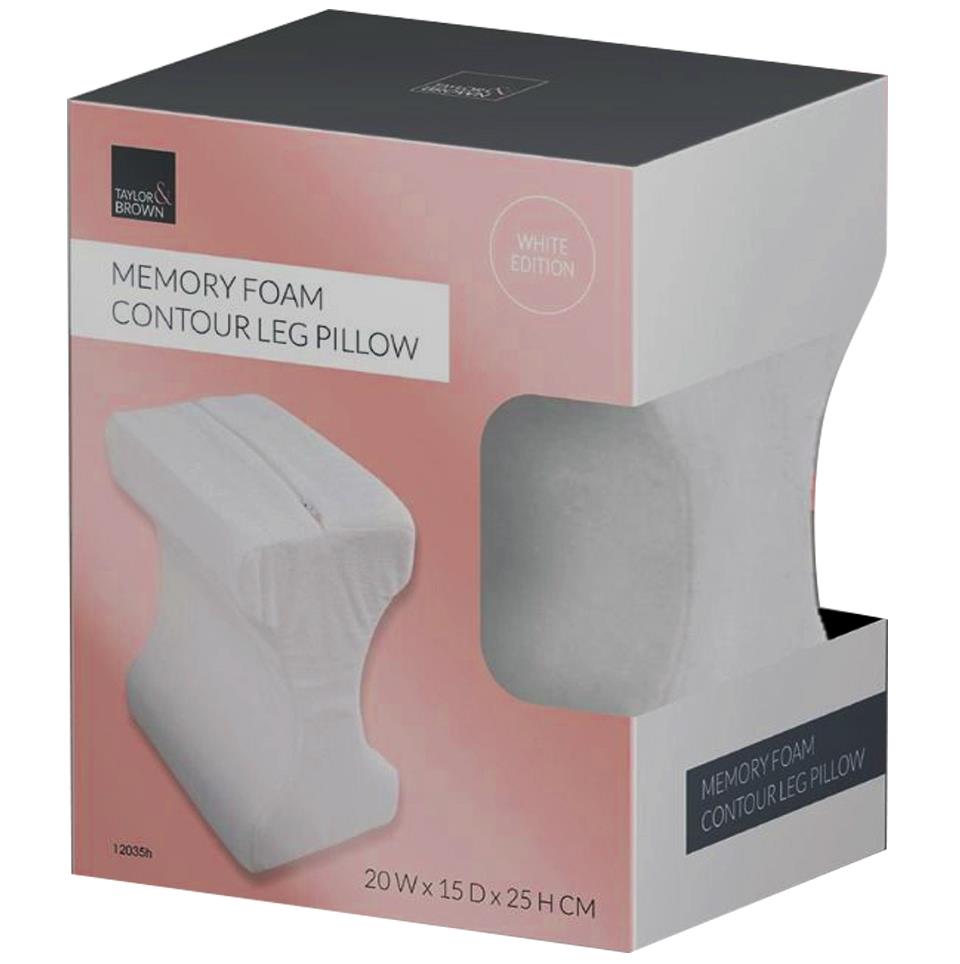 CONTOUR MEMORY FOAM LEG PILLOW ORTHOPAEDIC FIRM BACK HIPS & KNEE