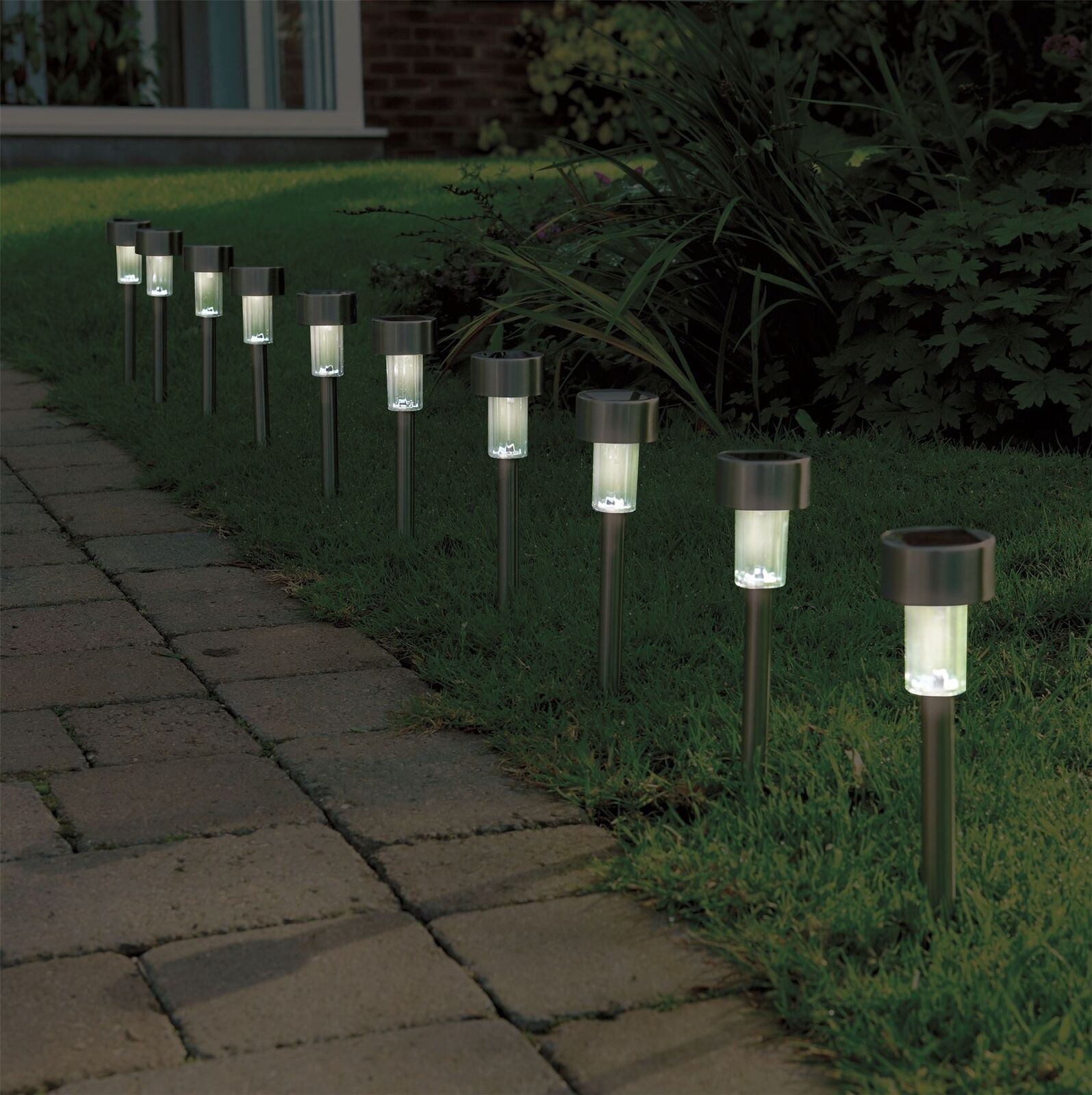 SOLAR POWERED FENCE LIGHTS WALL DOOR STEP SMD LED LIGHT OUTDOOR GARDEN