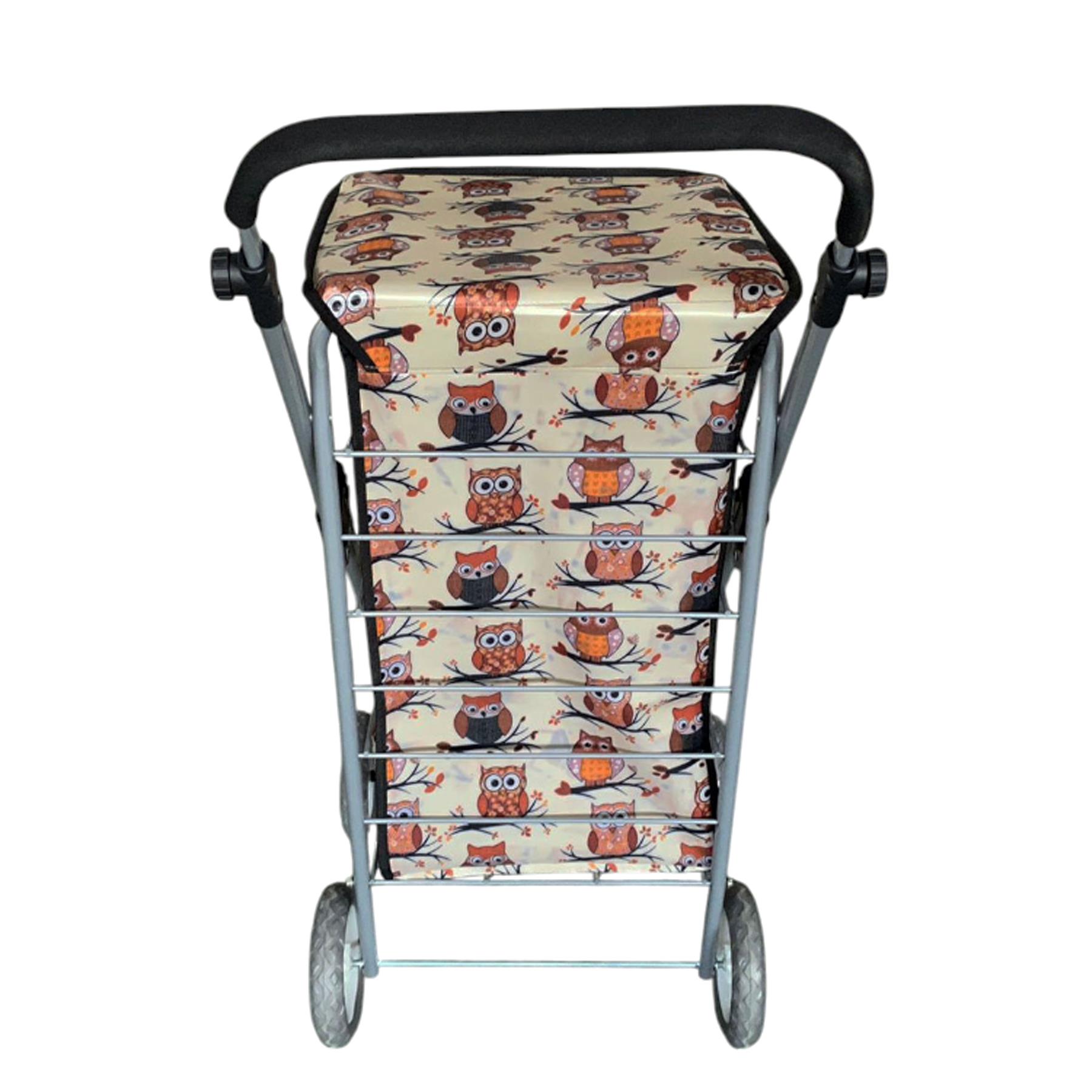 Large 6 Wheels Shopping Trolley Folding Cart Lightweight Travel Grocery Trolley - Picture 5 of 20