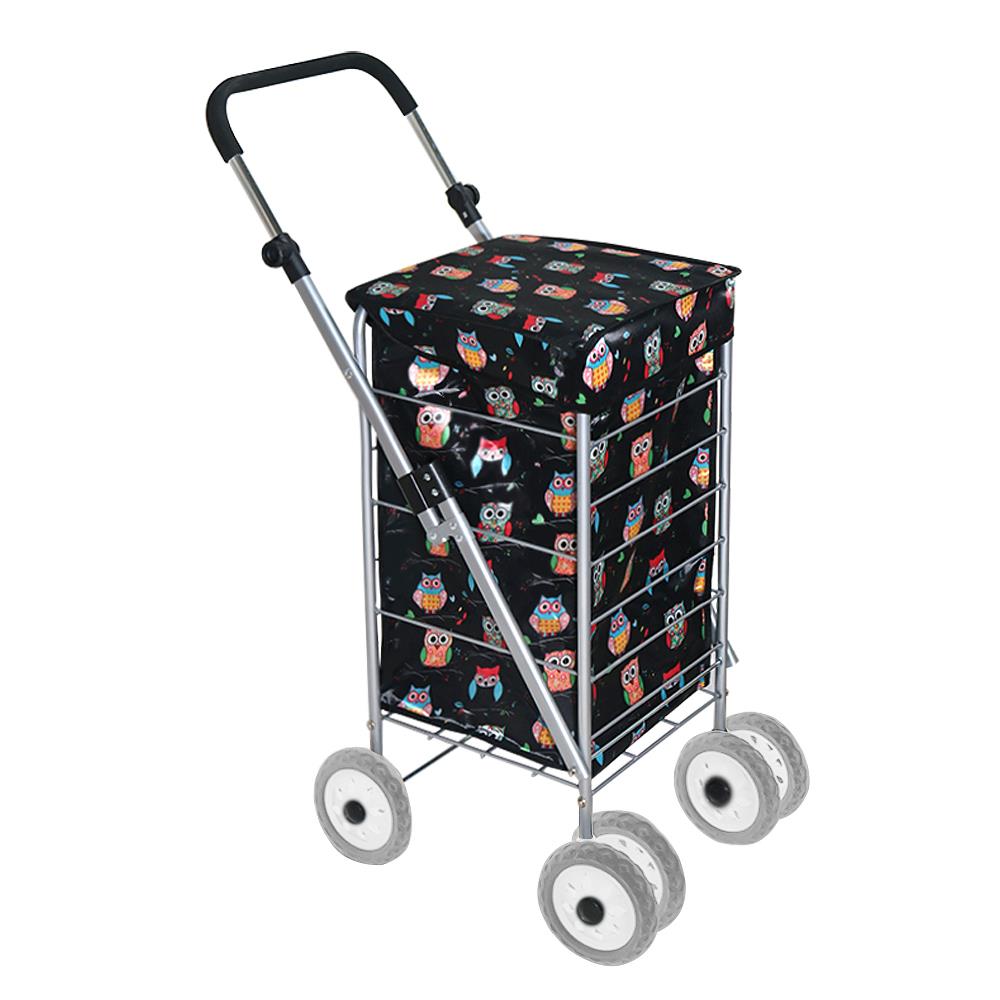 Large 6 Wheels Shopping Trolley Folding Cart Lightweight Travel Grocery Trolley - Picture 10 of 20