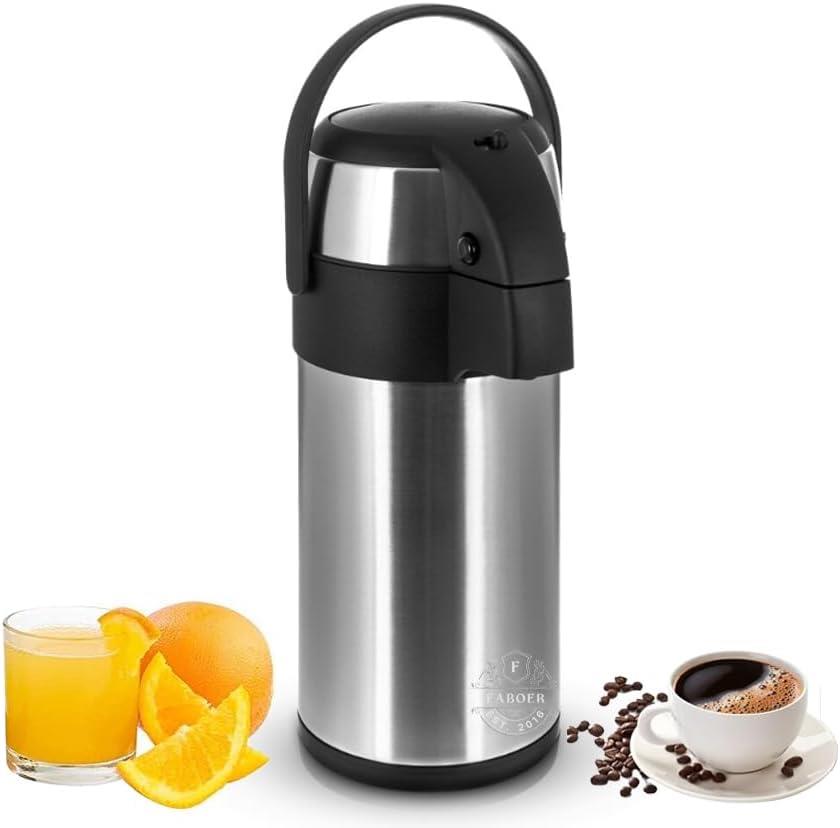 3L/5L Stainless Steel Airpot Hot Tea Coffee Drinks Vacuum Flask Jug Pump Teapots - Picture 5 of 19