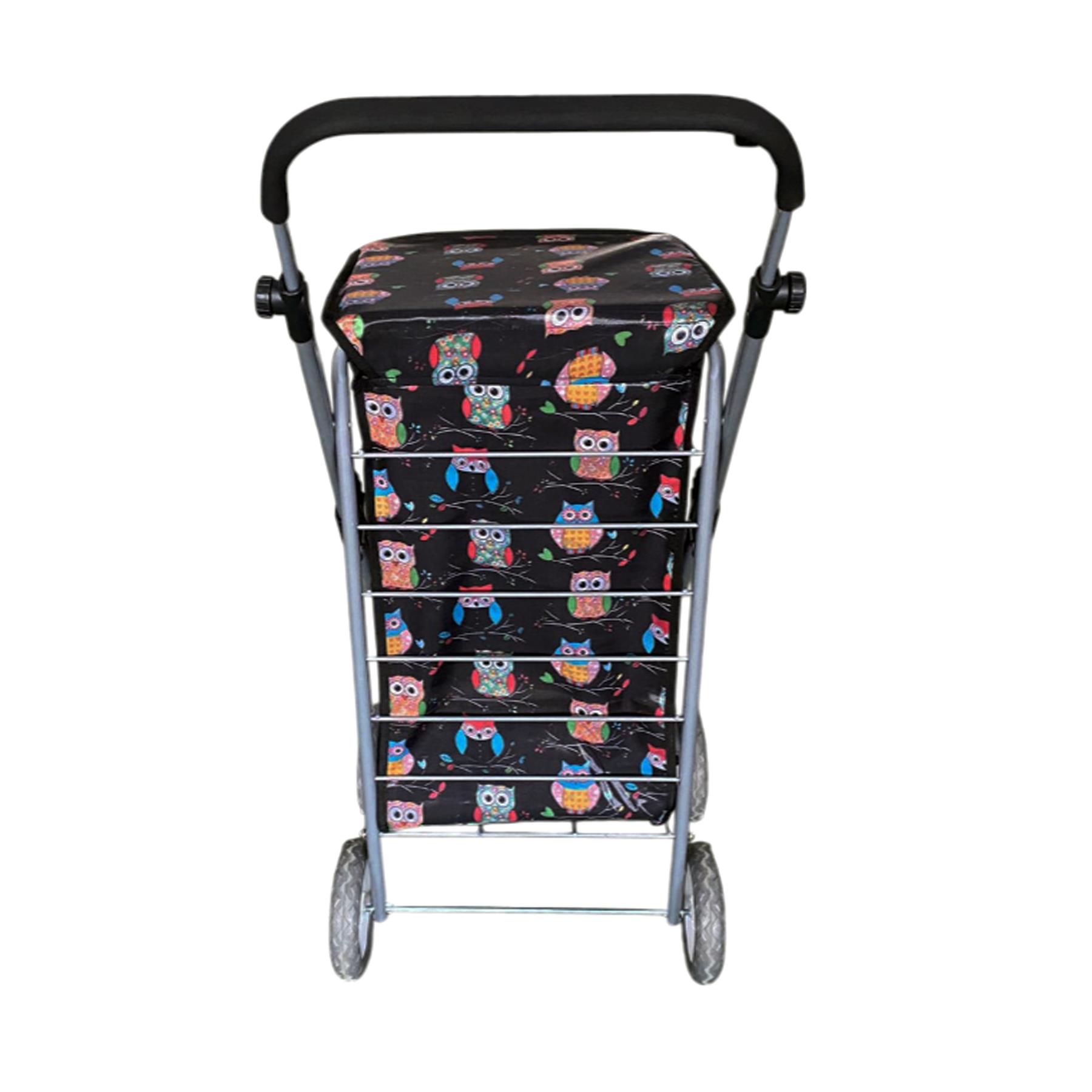 Large 6 Wheels Shopping Trolley Folding Cart Lightweight Travel Grocery Trolley - Picture 11 of 20