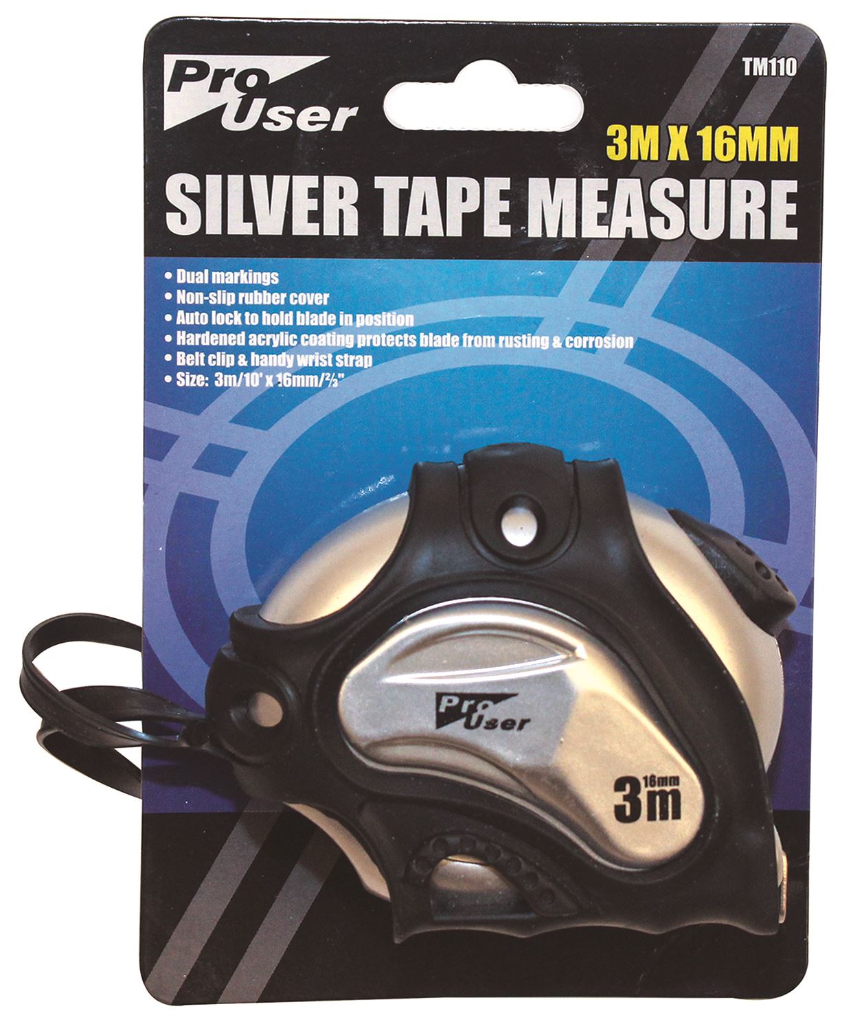 EQUIP 5m//16ft Pocket Tape Measure SILVER COLOUR WITH AUTO LOCK HEAVY DUTY