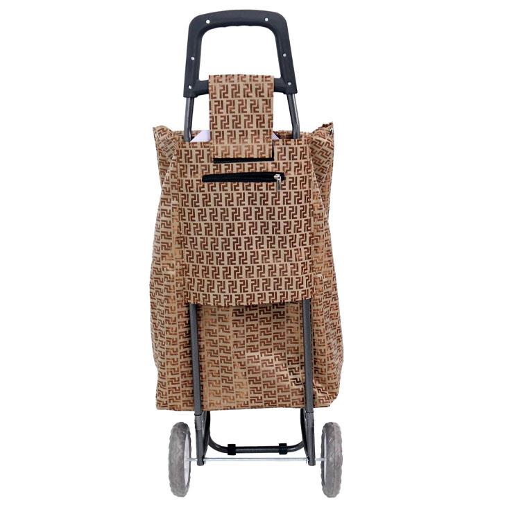 50L Shopping Trolley Large Lightweight Folding Waterproof Bag 2 Wheels Roll Cart - Picture 17 of 18