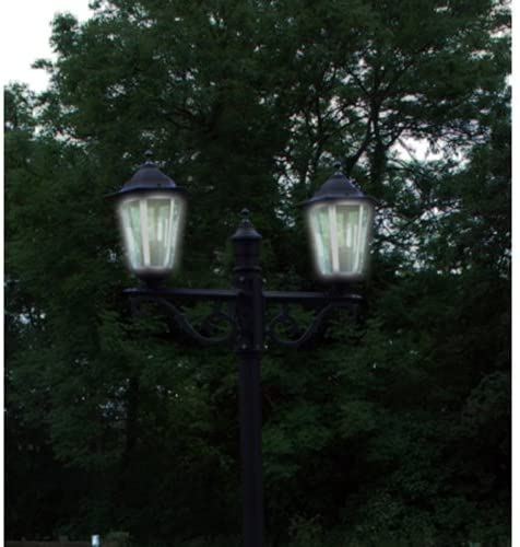 2m Tall Outdoor Traditional Victorian Style Double Garden Patio Lamp