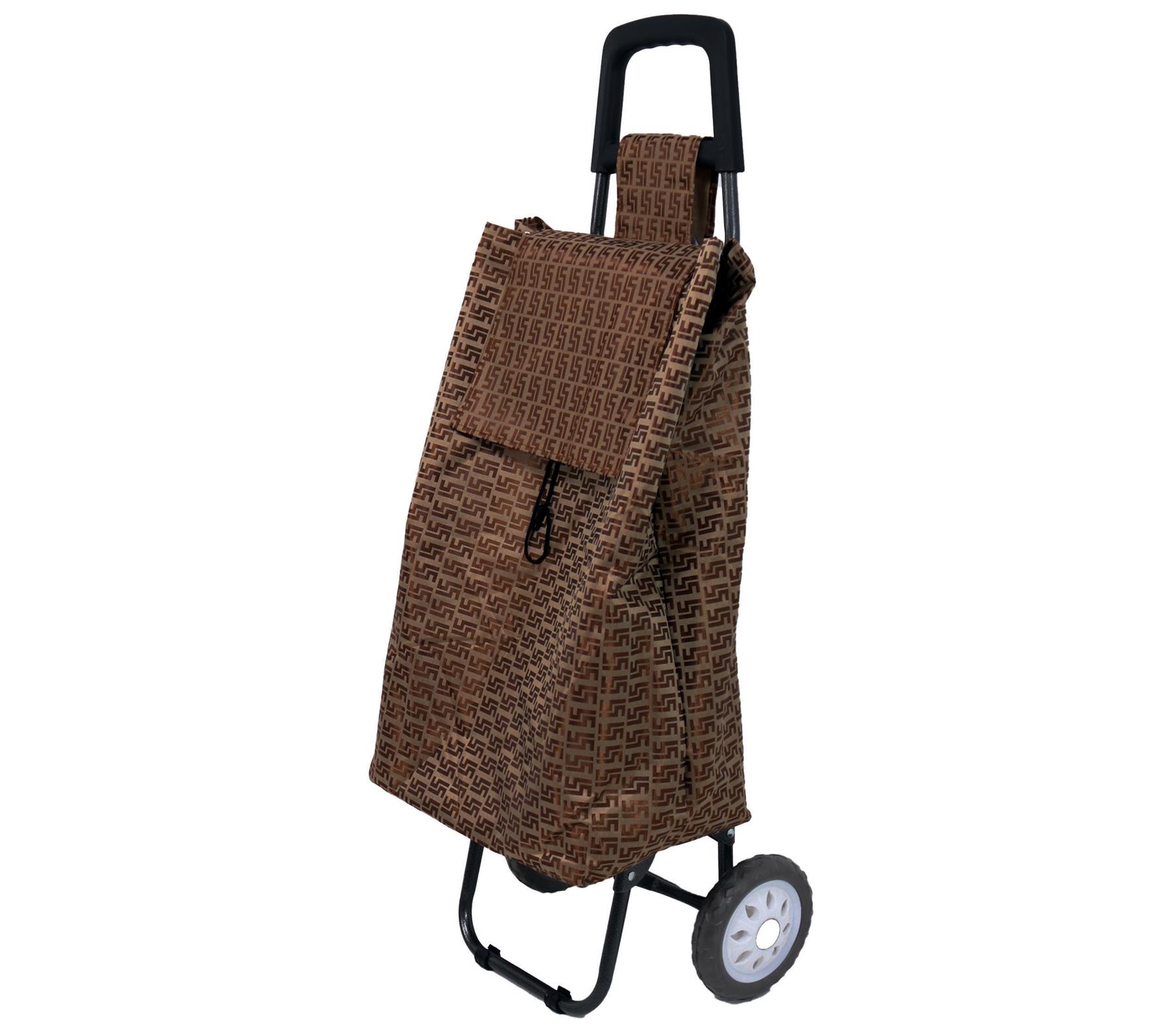 50L Shopping Trolley Large Lightweight Folding Waterproof Bag 2 Wheels Roll Cart - Picture 8 of 18