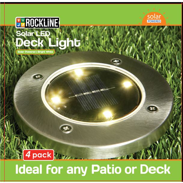 Solar Powered Fence Lights Wall Door Step Smd Led Light Outdoor