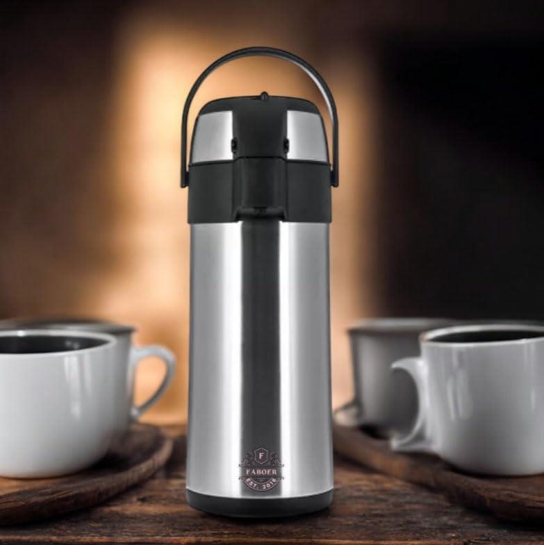 3L/5L Stainless Steel Airpot Hot Tea Coffee Drinks Vacuum Flask Jug Pump Teapots - Picture 11 of 19