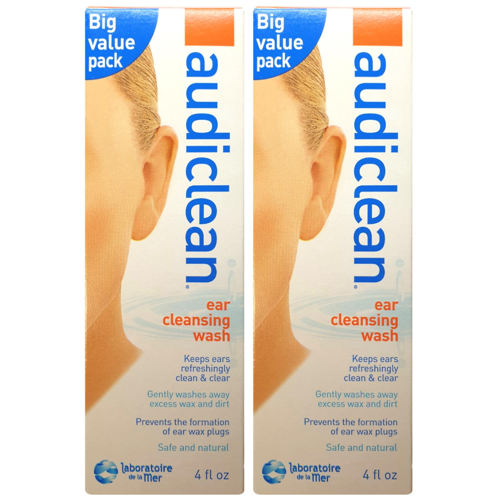 AUDICLEAN EAR CLEANSING Wash Spray Disperse Earwax Wax Plug Safe