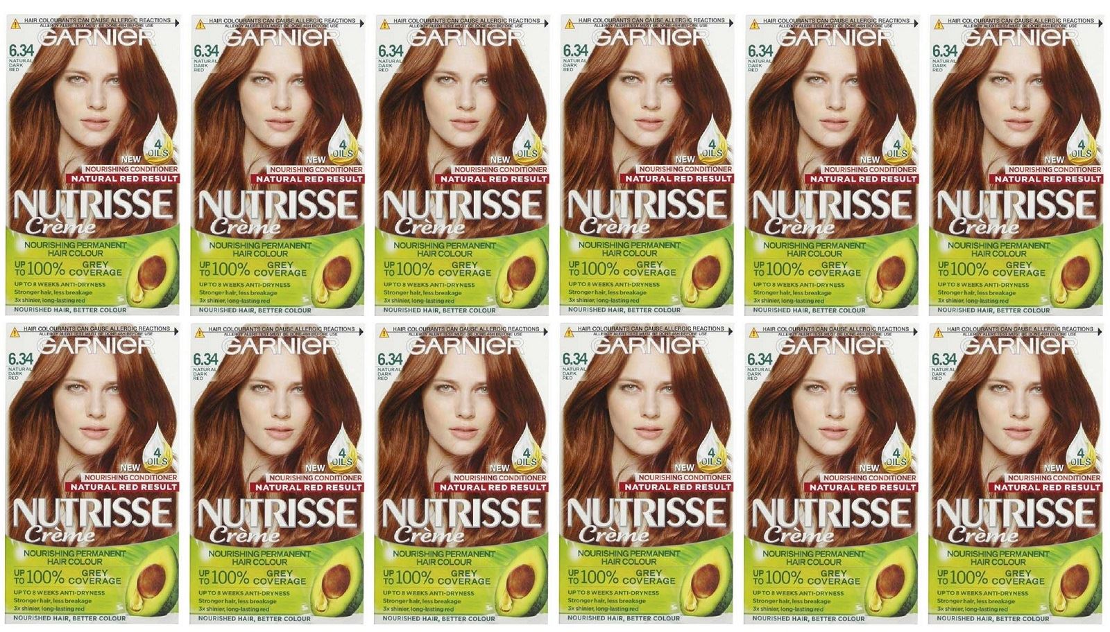 Garnier Nutrisse Creme 6 34 Natural Dark Red Nourishing Permanent Hair Colour Ebay