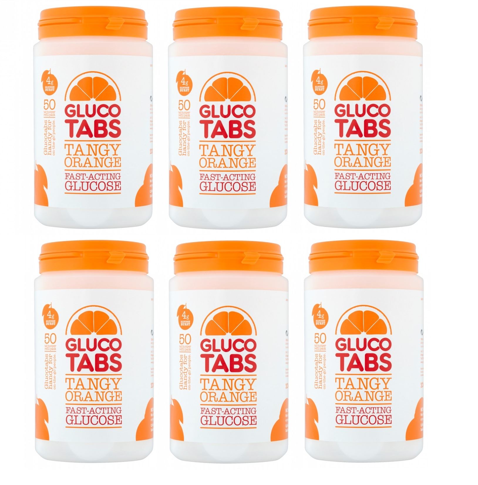 Glucotabs 50 Tablets Orange Fast Acting Glucose Gluco Tabs eBay
