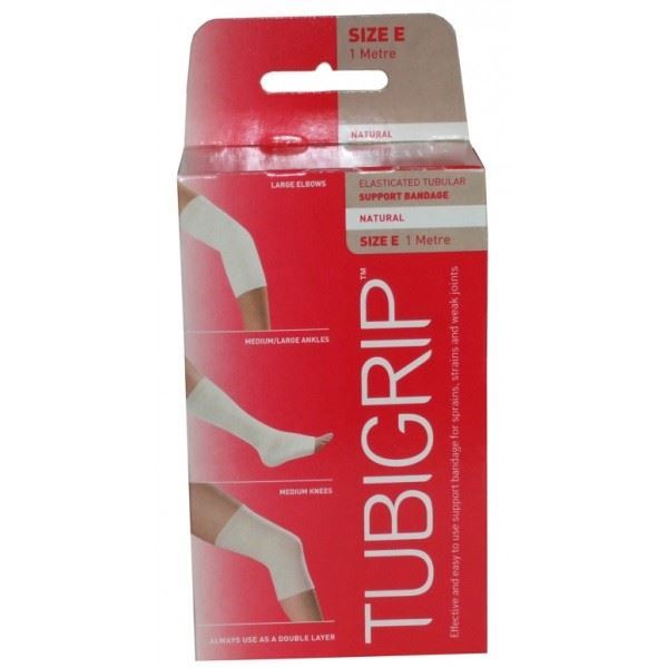 TUBIGRIP ELASTICATED TUBULAR Support Bandage 1 Meter Size E Natural
