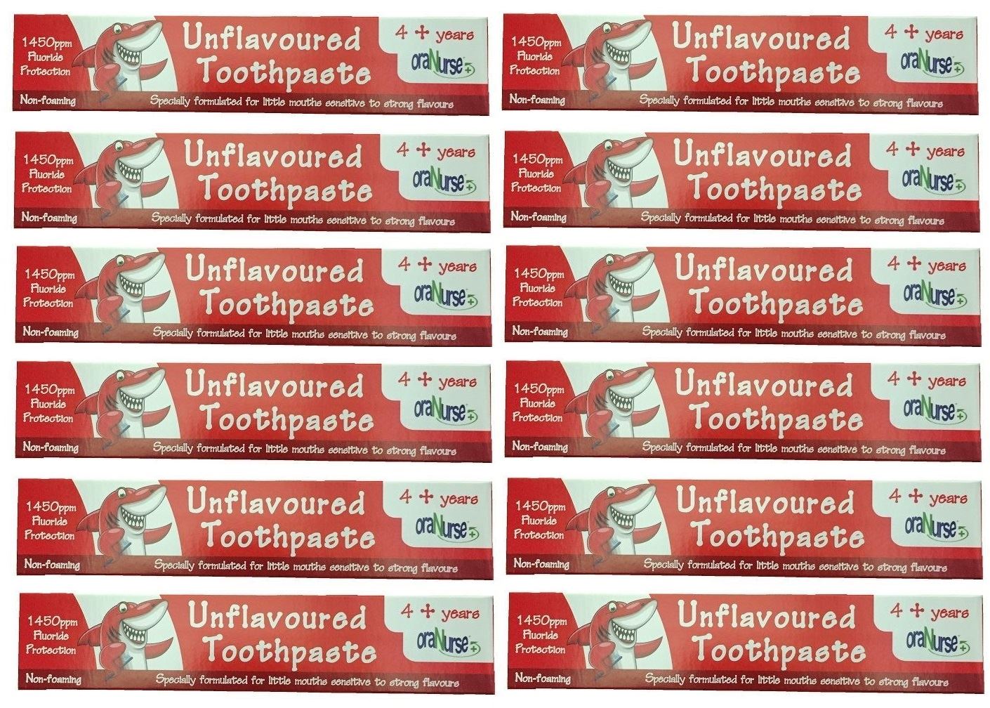 Oranurse Unflavoured Toothpaste 50ml 4+ Years 1 2 3 6 12 Packs eBay