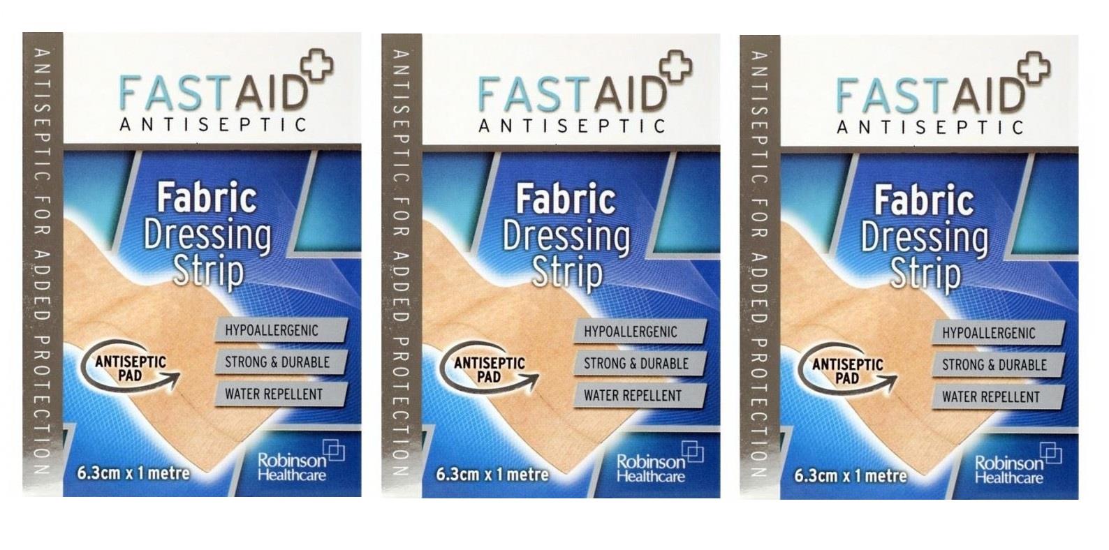 Fast Aid Fabric Antiseptic Dressing Strip 6.3cm x 1m eBay