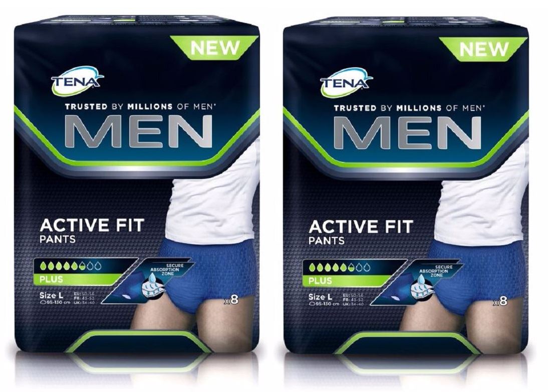 Tena Men Active Fit Pants Plus Size Large 8 Pack 1 2 3 6 12 Packs eBay