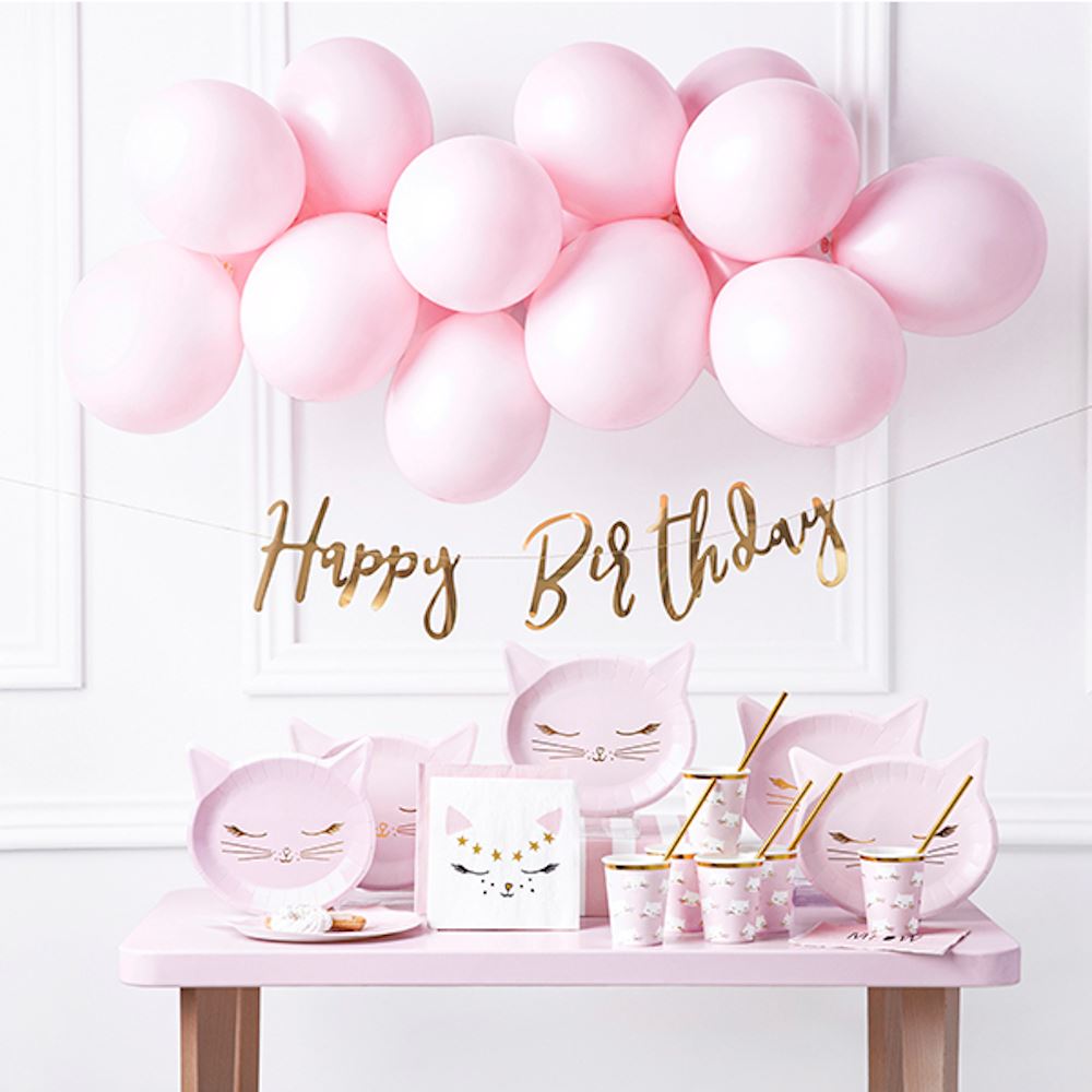 Katze Geburtstag Party Thema | Kerzen Teller Servietten Ballons Girlanden - Bild 10 von 11