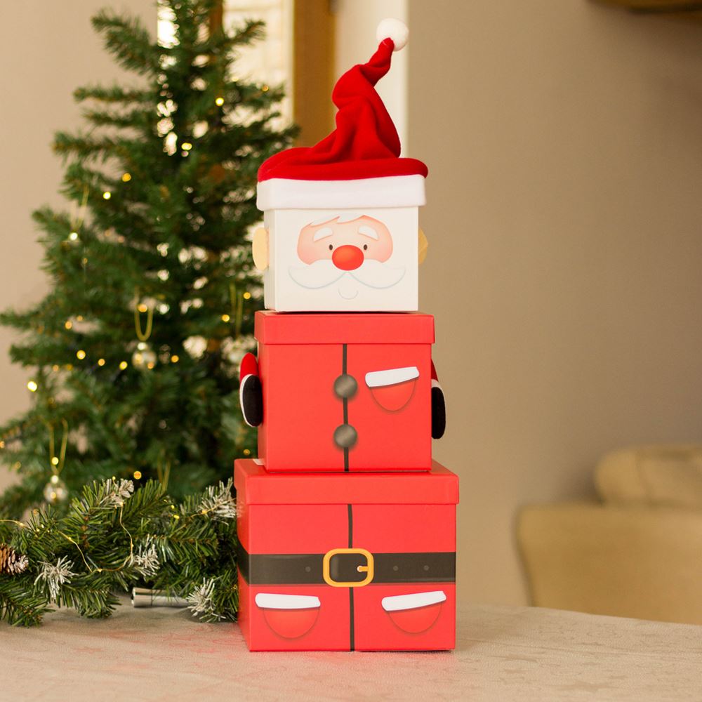 3 tier christmas boxes Outlet