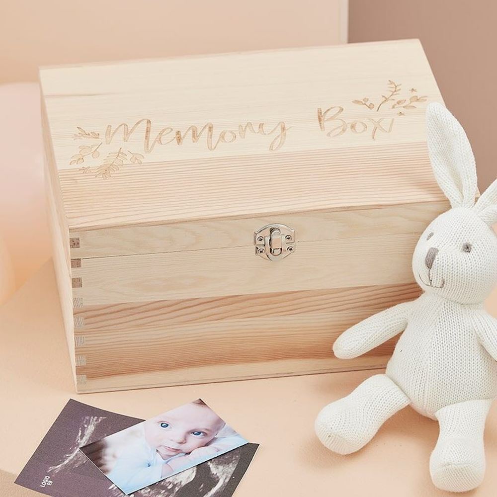 Keepsake Wooden Memory Baby Box , Baby Shower Gift, Christening Gift, New Baby Gift, Memories