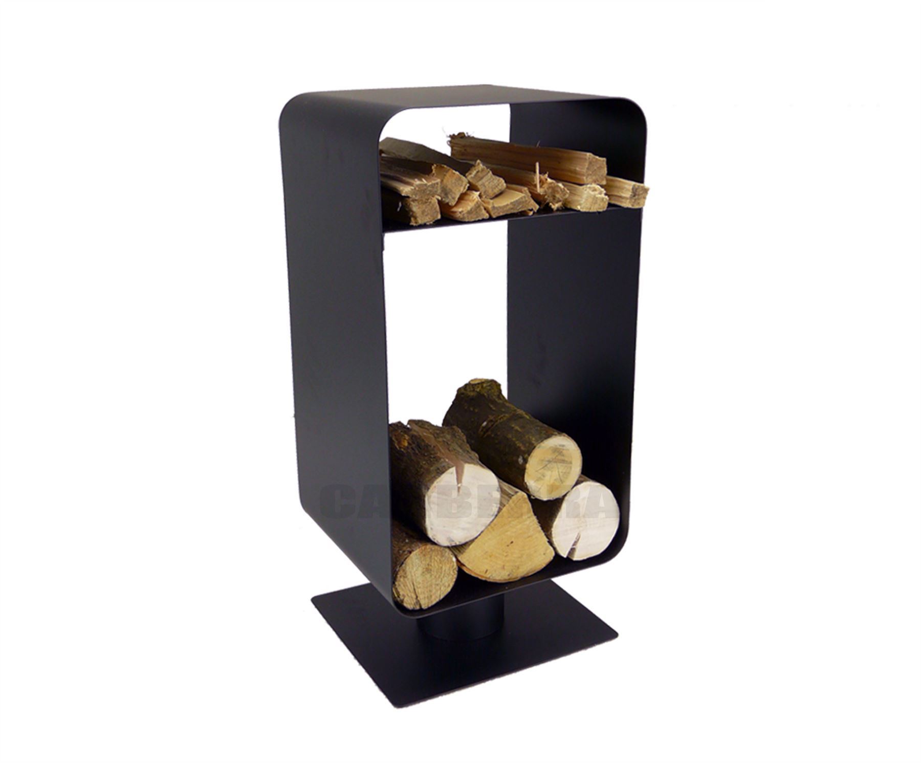 MANOR NORDIC FIRESIDE FIREPLACE FIRE WOOD LOG KINDLING HOLDER BLACK