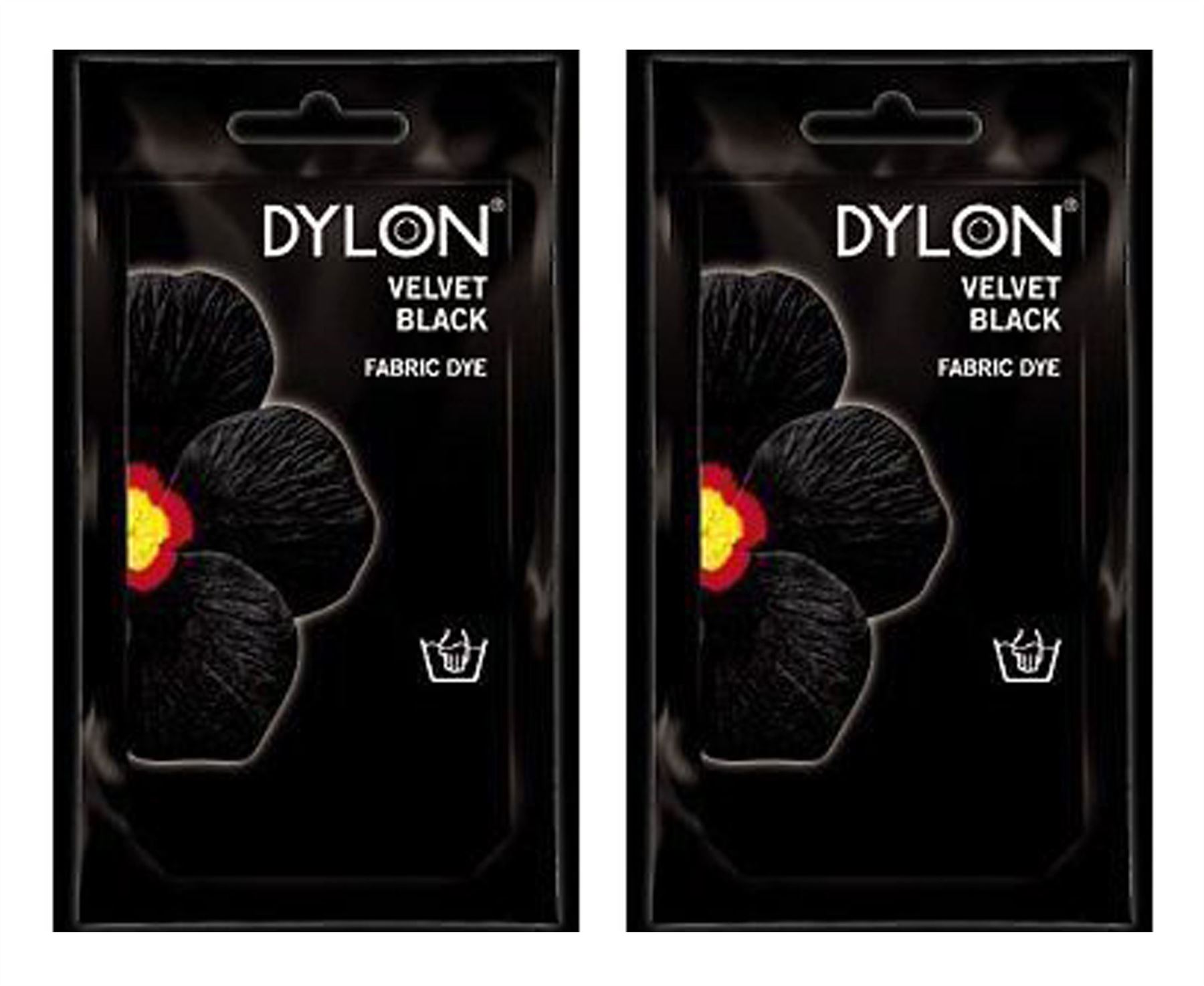 2 x Dylon Fabric Dye Hand Use 50g Pack Jeans Clothes Velvet Black CLEARANCE - Photo 1 sur 1