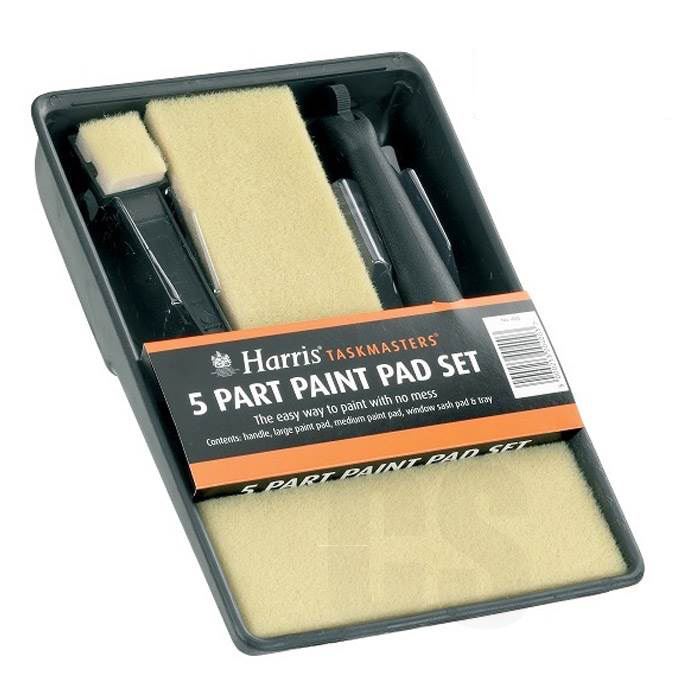 LG HARRIS TASKMASTER PAINT PAD SET 5 PIECES INCLUDING PAINT TRAY