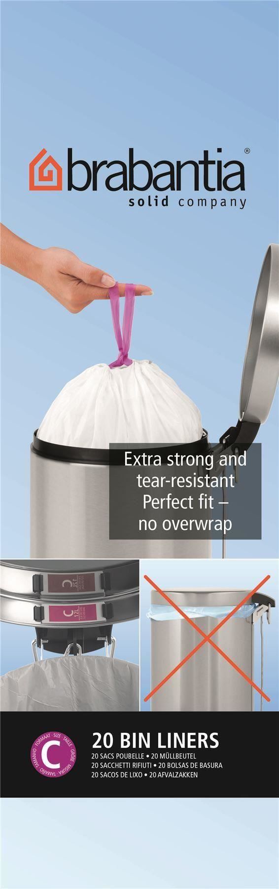 BRABANTIA BIN WASTE LINER RUBBISH BAGS 3L 5L 10L 12L 15L 18L 20L 30L