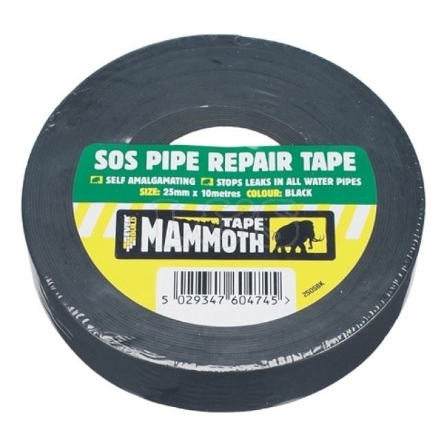 Self Amalgamating SOS Pipe Repair Tape Water Pipe Leaks 25mm x 10m